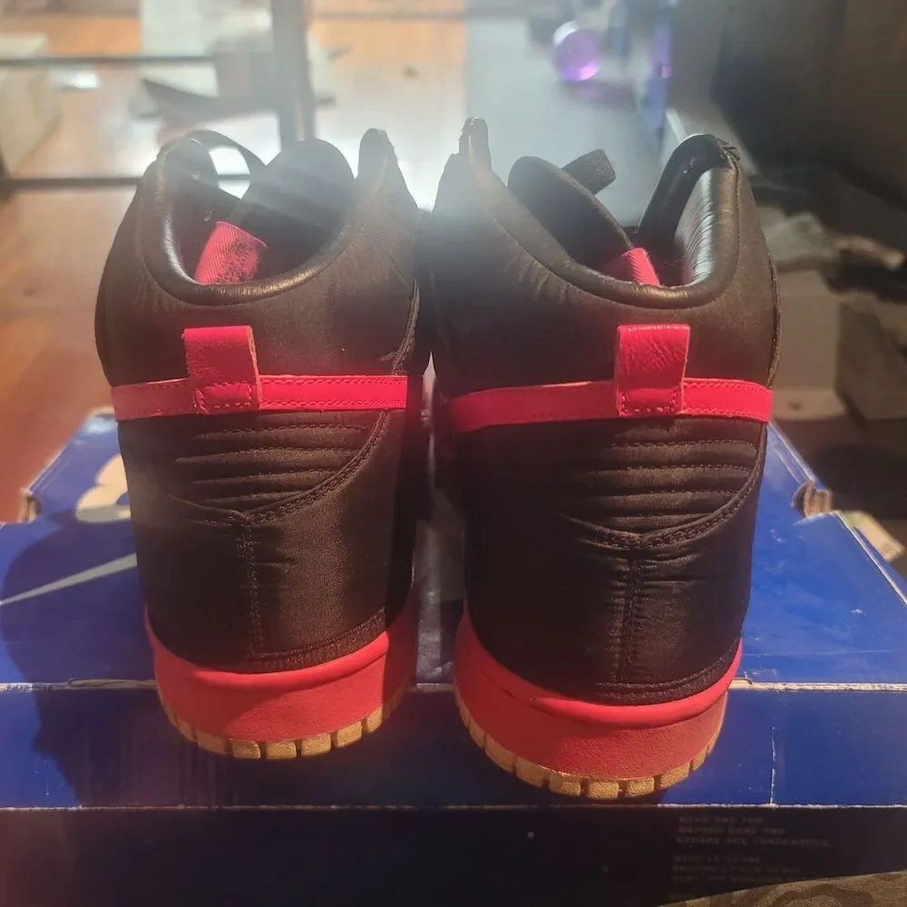 Nike Dunk High Hi Nylon Premium Size 12 Black Pink 354713-061